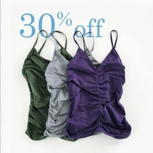 Bundle of 3 BCBG Maxazria Rouched Camis XS/S